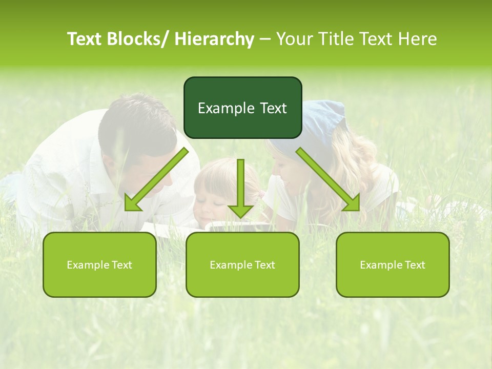 Family Resting On The Grass PowerPoint Template