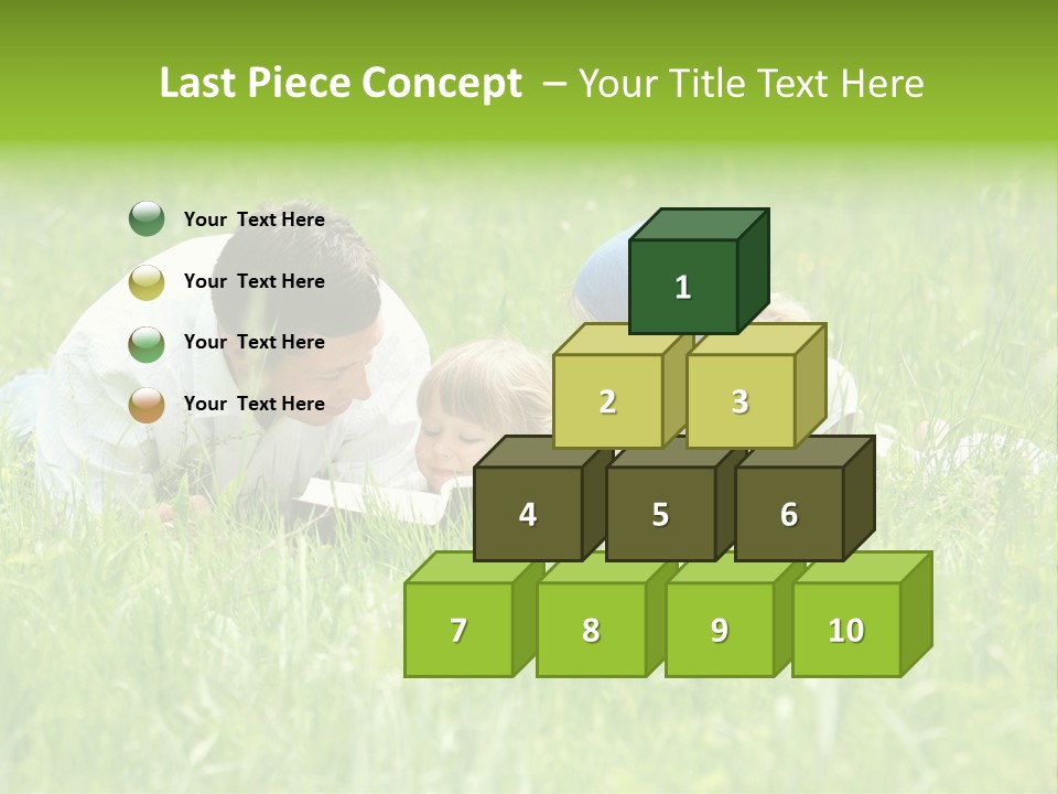 Family Resting On The Grass PowerPoint Template