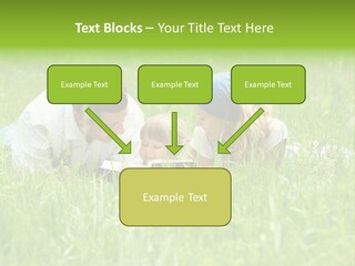 Family Resting On The Grass PowerPoint Template