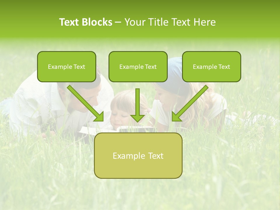 Family Resting On The Grass PowerPoint Template