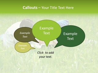 Family Resting On The Grass PowerPoint Template