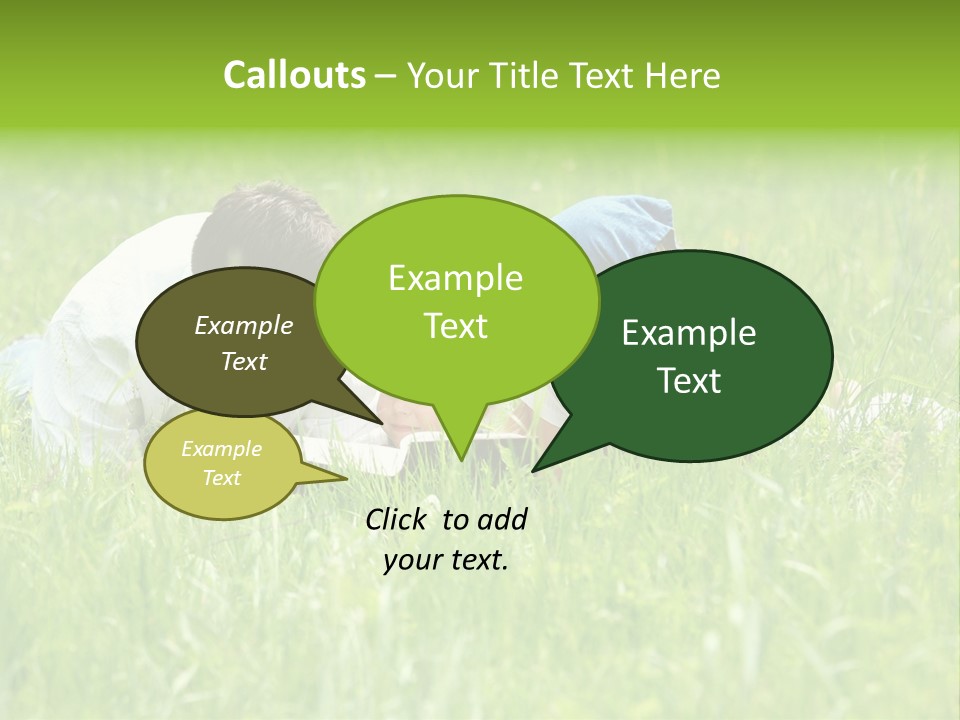 Family Resting On The Grass PowerPoint Template