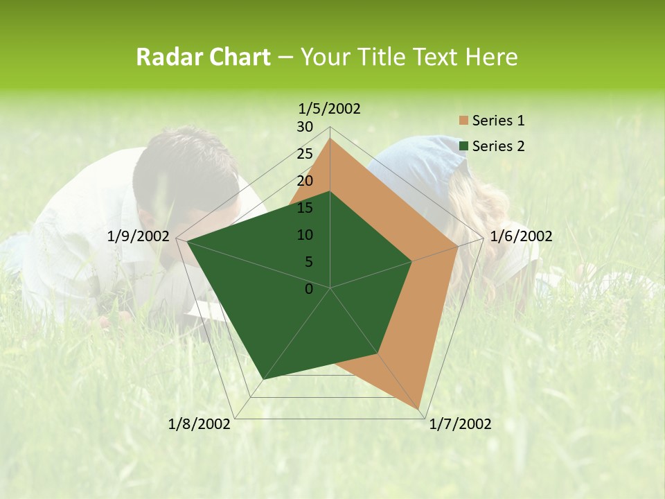 Family Resting On The Grass PowerPoint Template