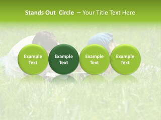 Family Resting On The Grass PowerPoint Template