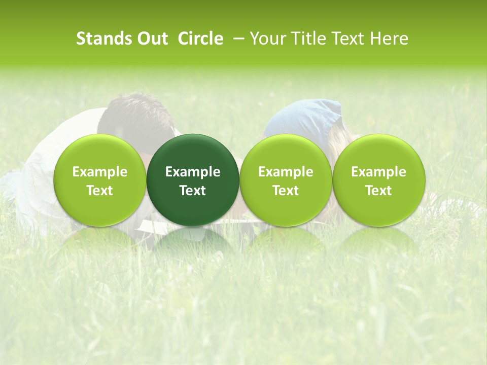 Family Resting On The Grass PowerPoint Template