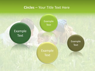 Family Resting On The Grass PowerPoint Template