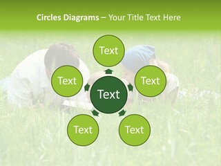 Family Resting On The Grass PowerPoint Template
