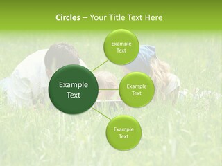 Family Resting On The Grass PowerPoint Template