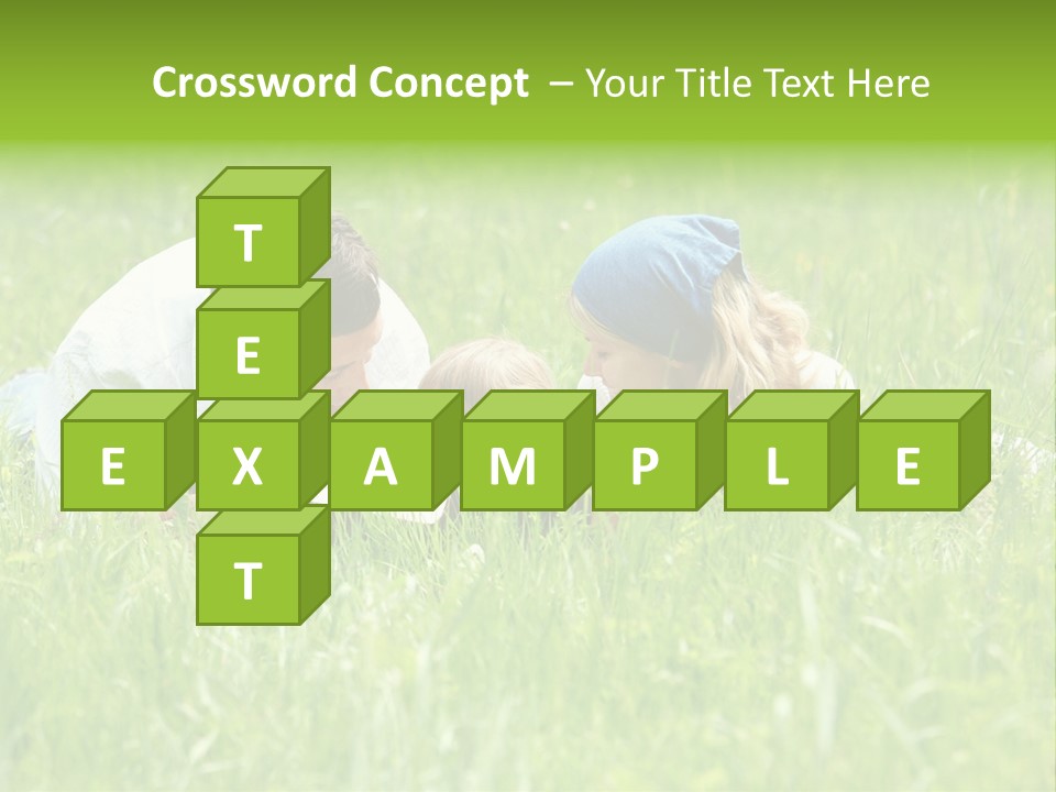 Family Resting On The Grass PowerPoint Template