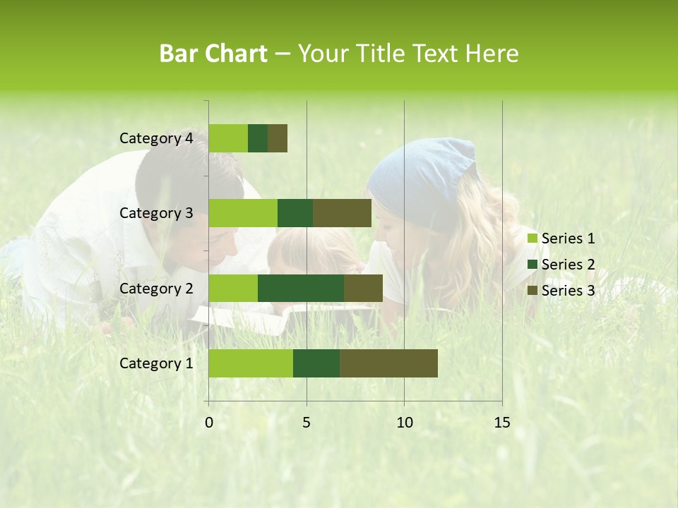 Family Resting On The Grass PowerPoint Template