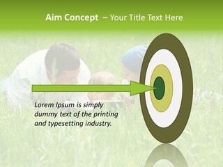 Family Resting On The Grass PowerPoint Template