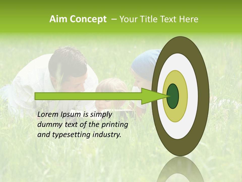 Family Resting On The Grass PowerPoint Template