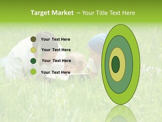 Family Resting On The Grass PowerPoint Template