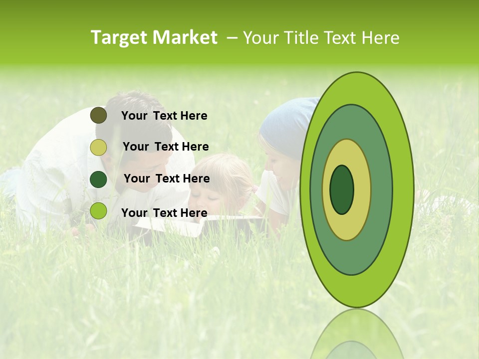 Family Resting On The Grass PowerPoint Template