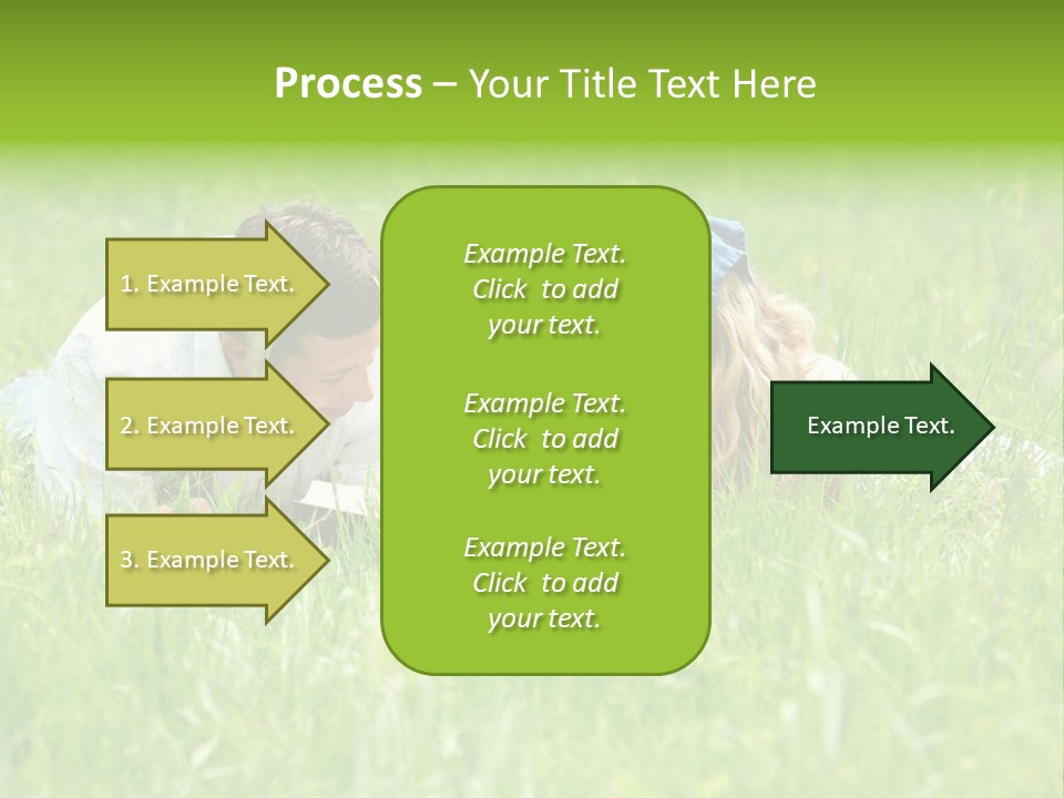 Family Resting On The Grass PowerPoint Template