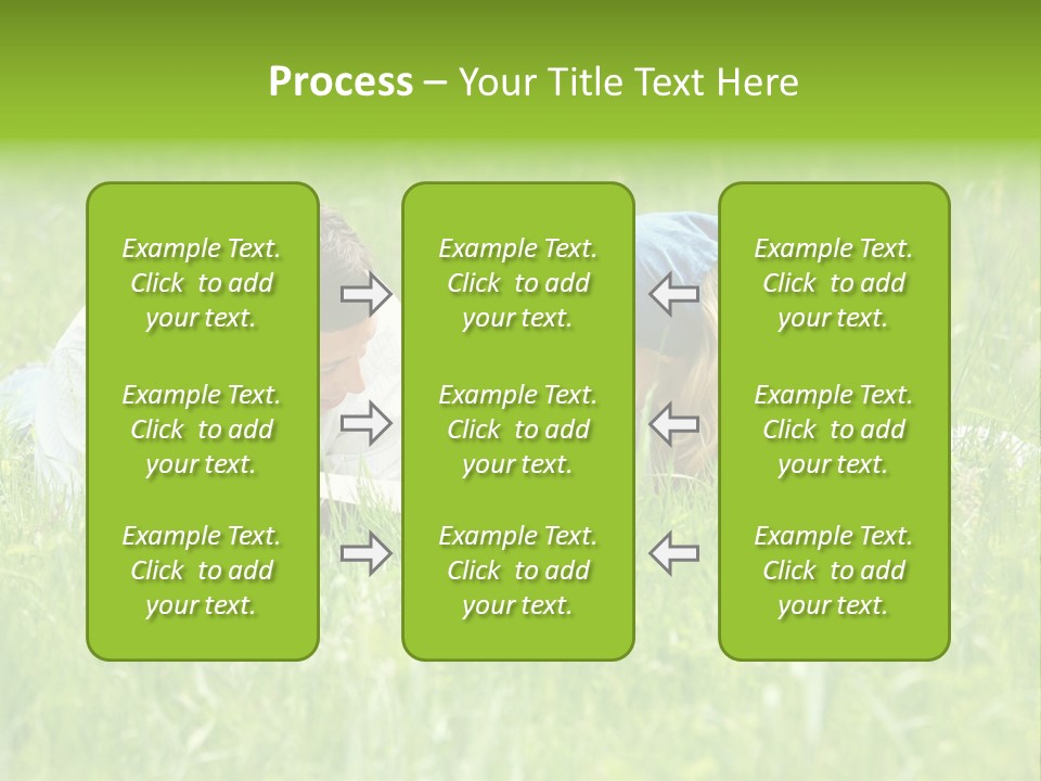 Family Resting On The Grass PowerPoint Template