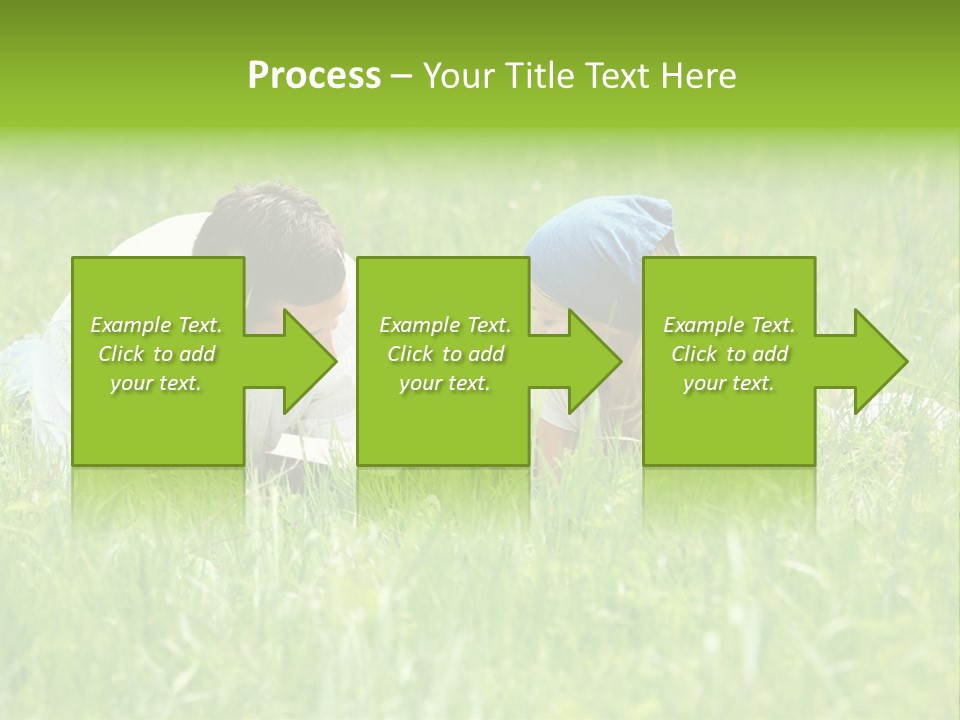 Family Resting On The Grass PowerPoint Template