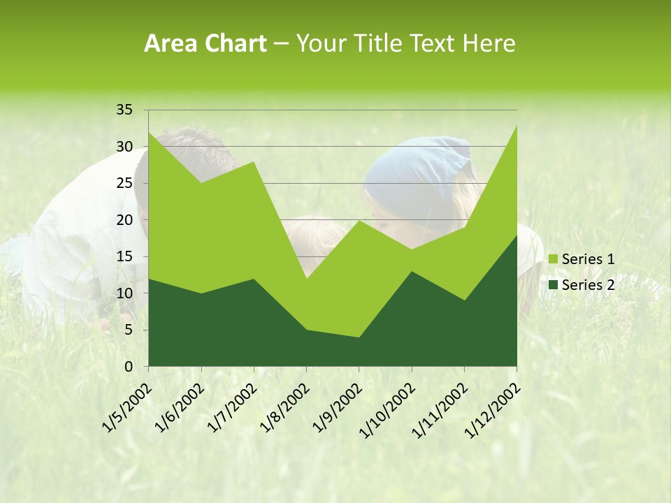 Family Resting On The Grass PowerPoint Template