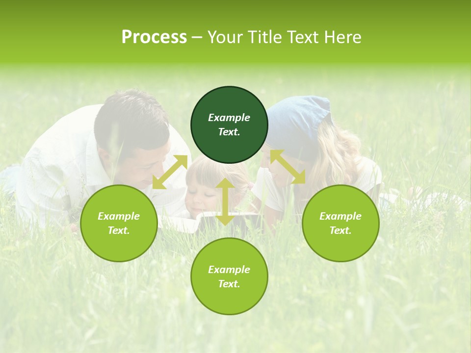 Family Resting On The Grass PowerPoint Template