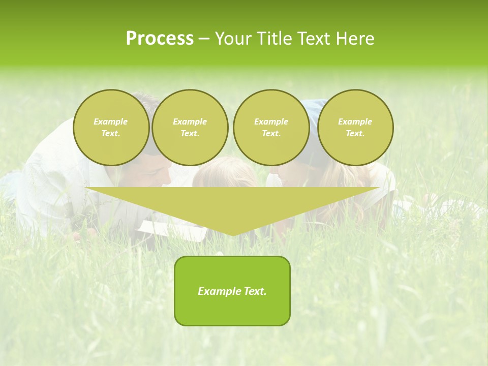 Family Resting On The Grass PowerPoint Template
