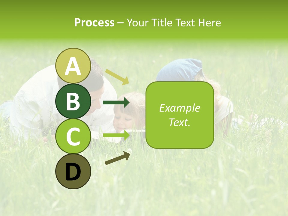 Family Resting On The Grass PowerPoint Template