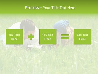 Family Resting On The Grass PowerPoint Template