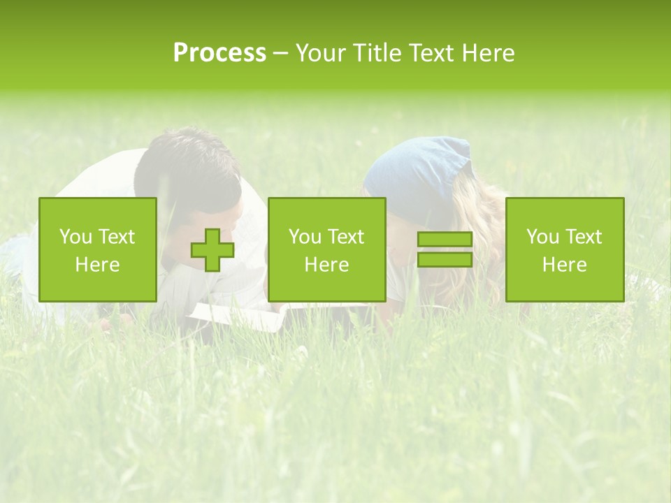 Family Resting On The Grass PowerPoint Template