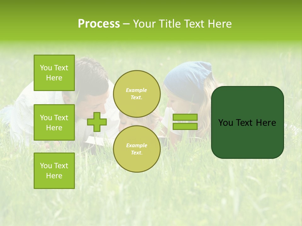 Family Resting On The Grass PowerPoint Template