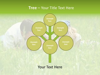 Family Resting On The Grass PowerPoint Template