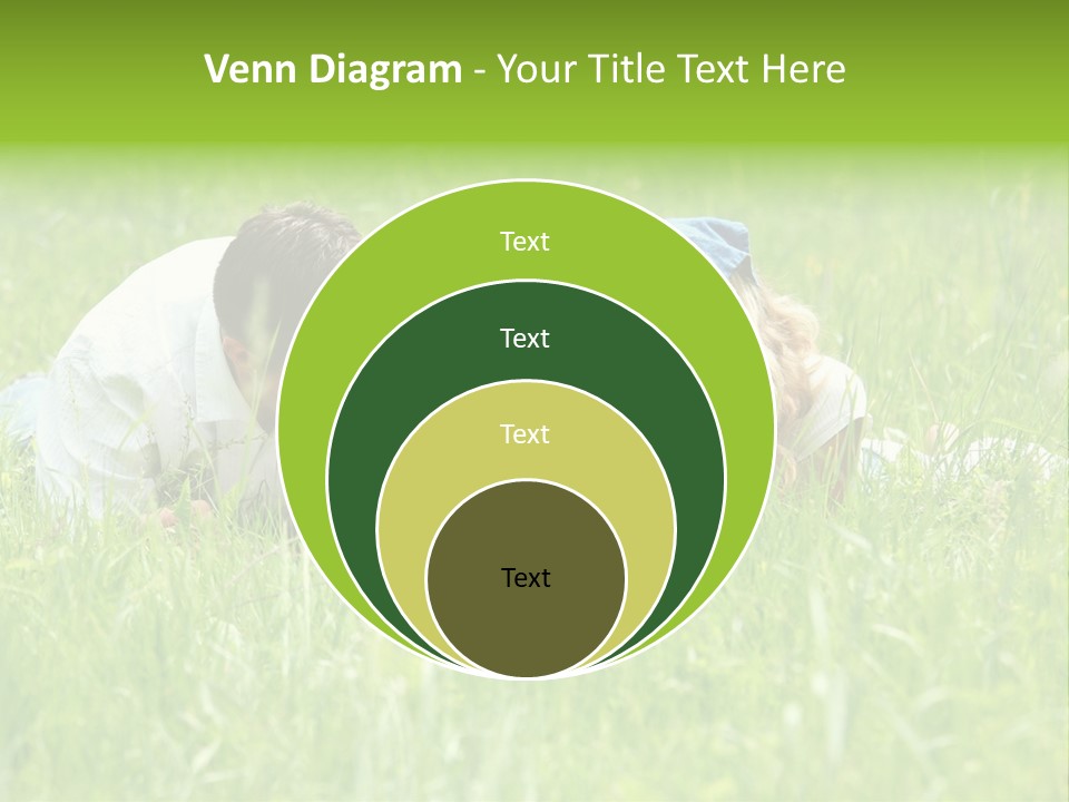 Family Resting On The Grass PowerPoint Template