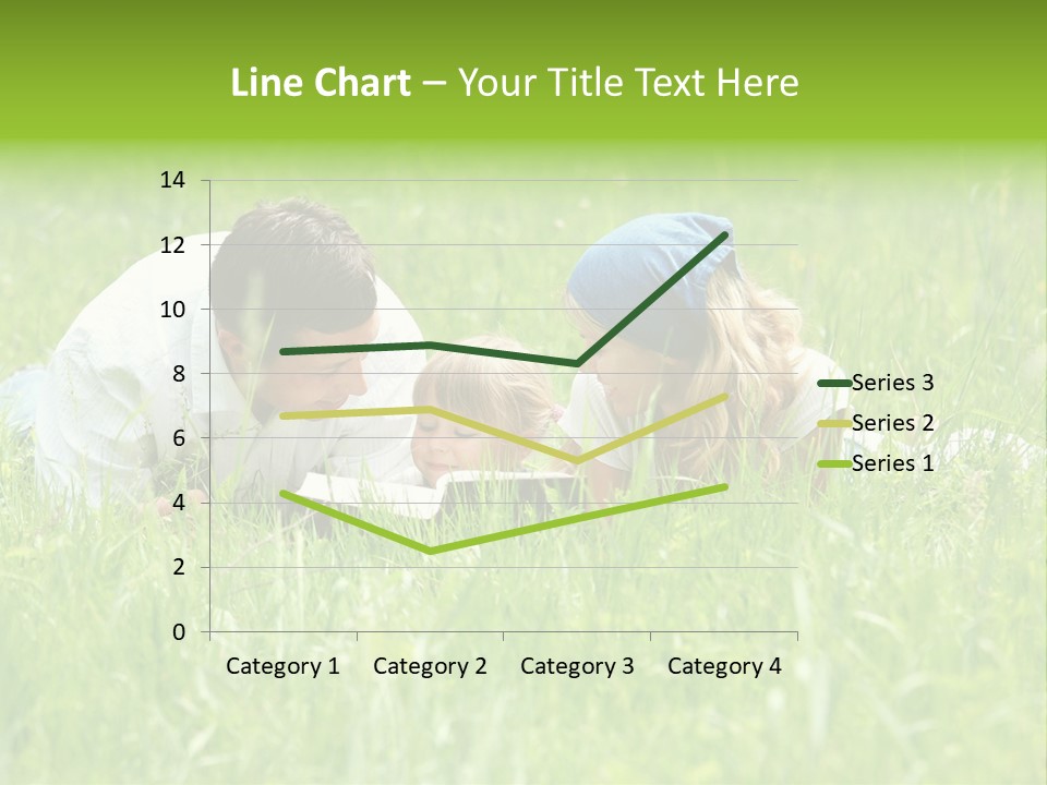 Family Resting On The Grass PowerPoint Template