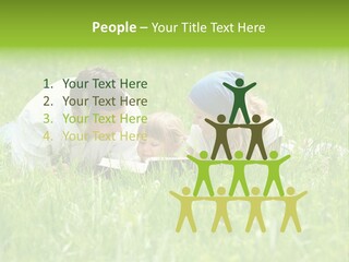 Family Resting On The Grass PowerPoint Template