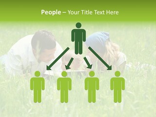 Family Resting On The Grass PowerPoint Template