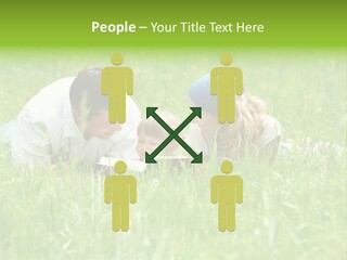 Family Resting On The Grass PowerPoint Template