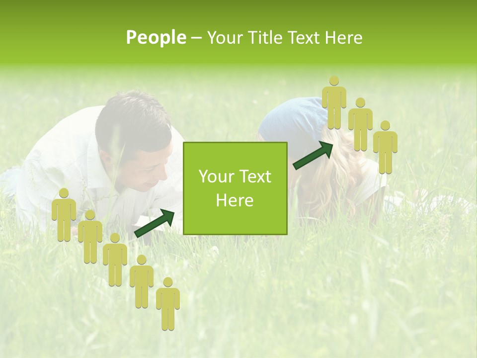 Family Resting On The Grass PowerPoint Template