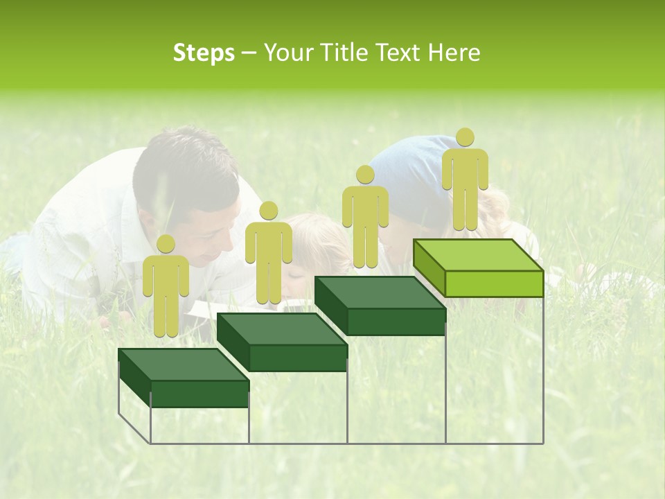 Family Resting On The Grass PowerPoint Template