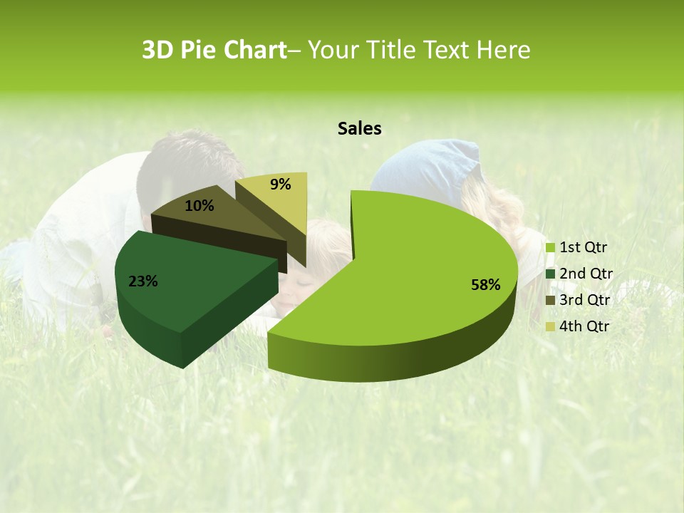 Family Resting On The Grass PowerPoint Template
