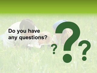 Family Resting On The Grass PowerPoint Template