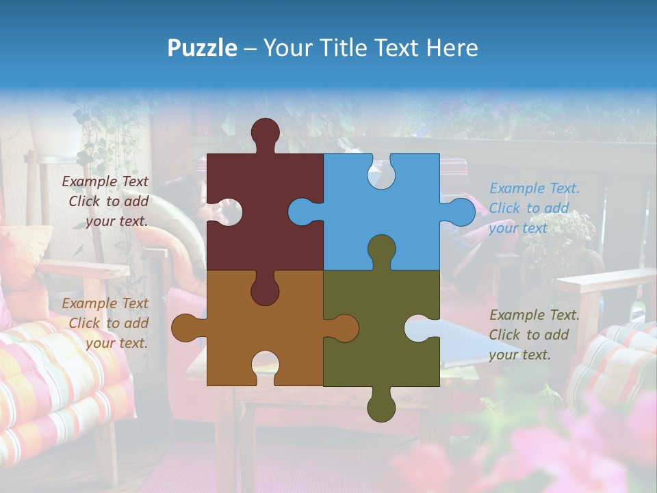Relaxing With A Book PowerPoint Template