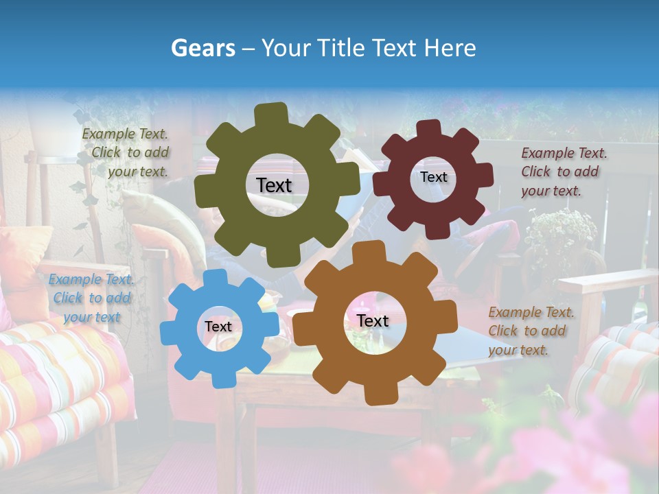 Relaxing With A Book PowerPoint Template