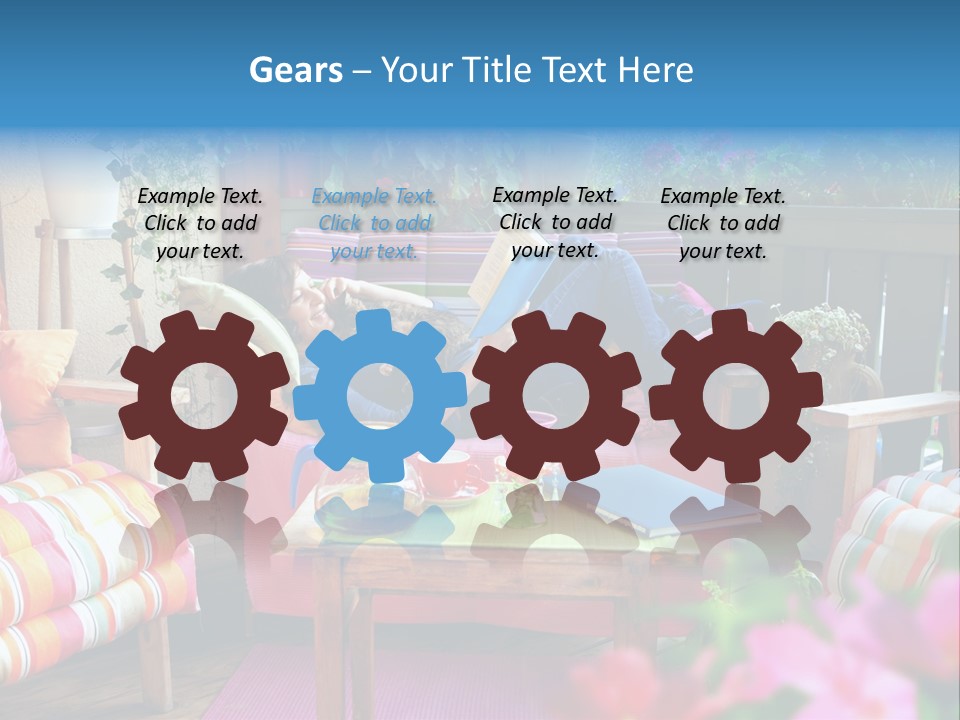 Relaxing With A Book PowerPoint Template