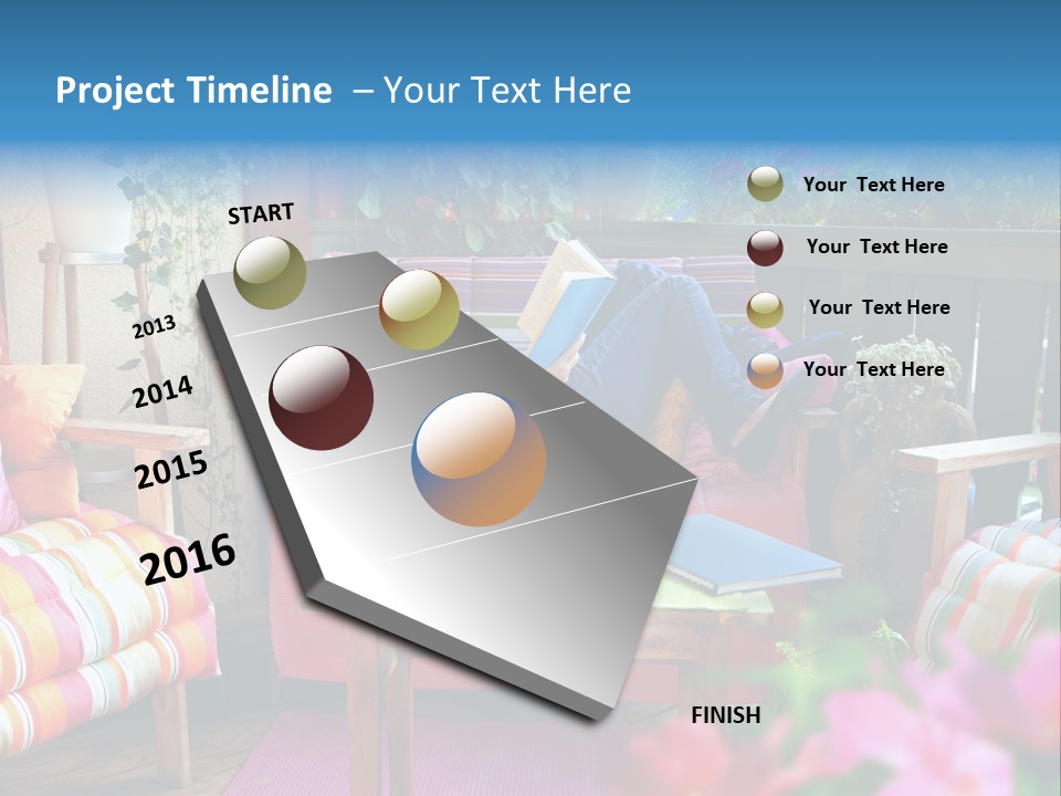 Relaxing With A Book PowerPoint Template