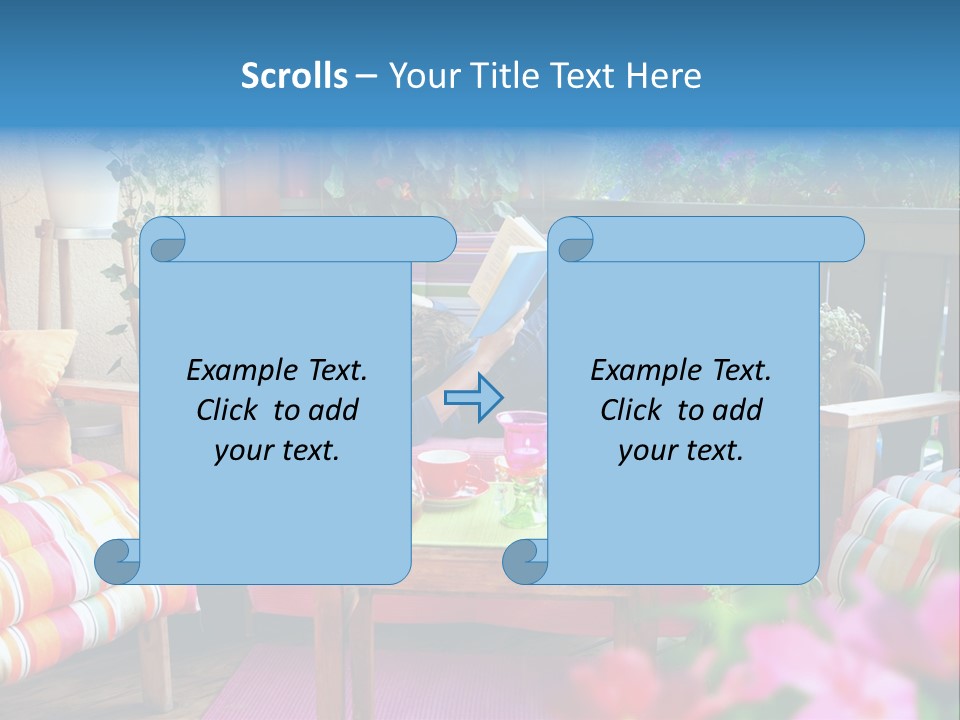 Relaxing With A Book PowerPoint Template