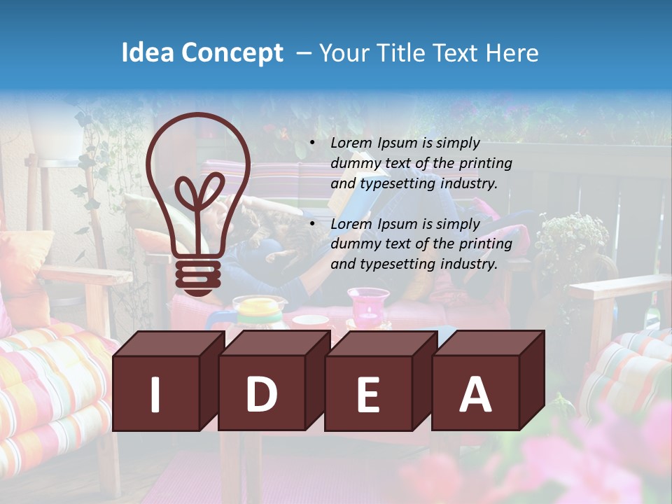 Relaxing With A Book PowerPoint Template