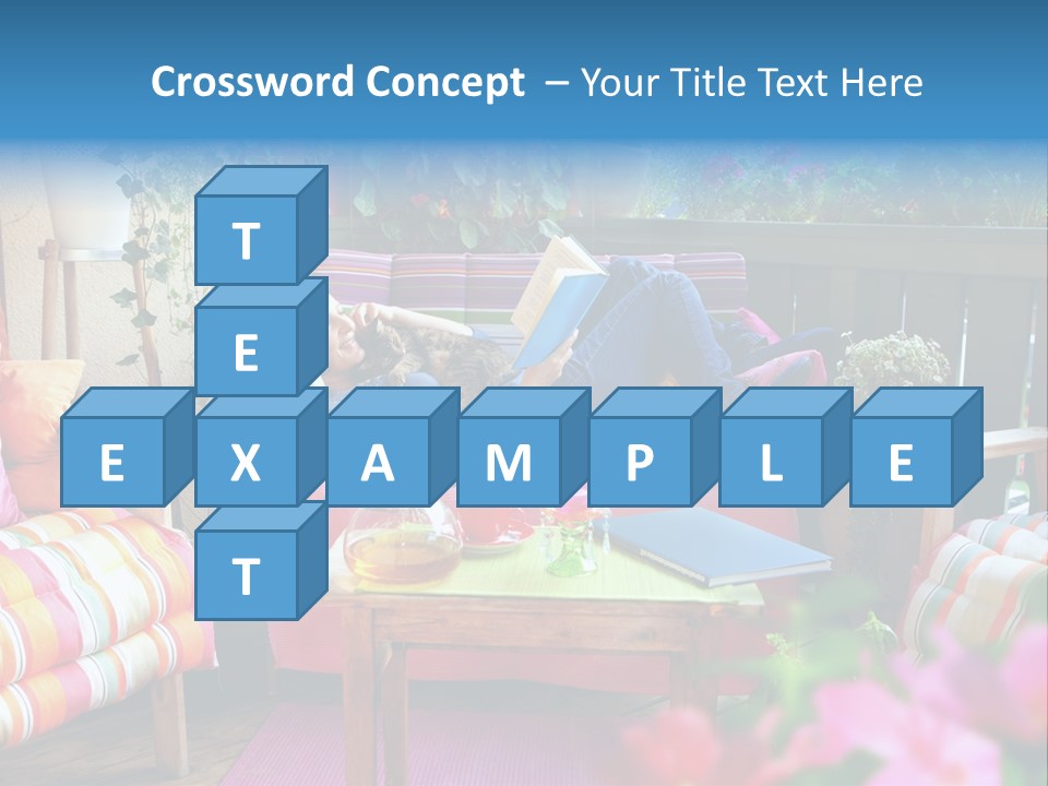 Relaxing With A Book PowerPoint Template
