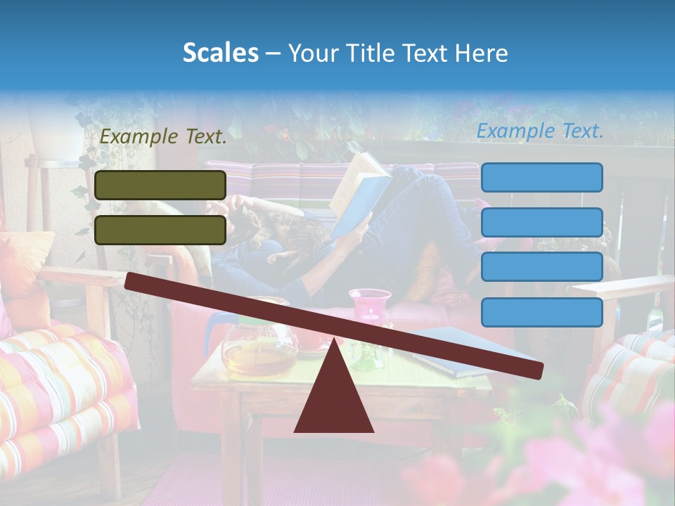 Relaxing With A Book PowerPoint Template