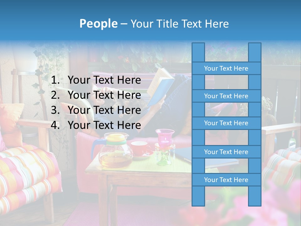 Relaxing With A Book PowerPoint Template
