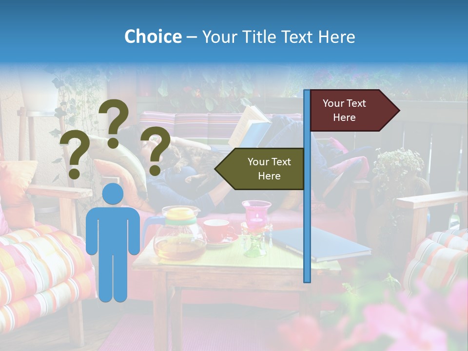 Relaxing With A Book PowerPoint Template