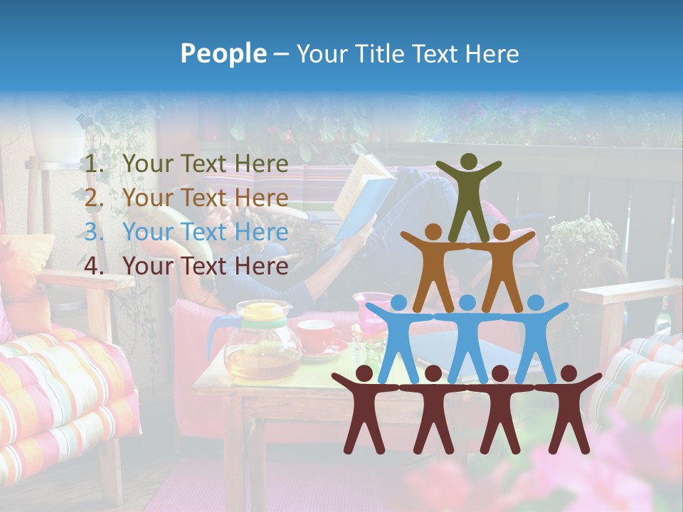 Relaxing With A Book PowerPoint Template