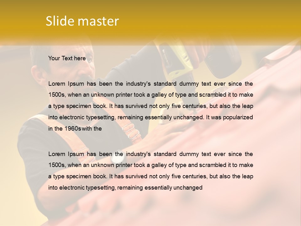 The Builder Makes The Roof PowerPoint Template